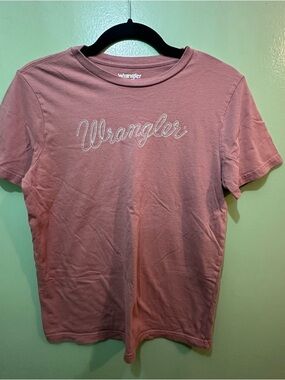 Wrangler WoMen's Rose Pink Logo Short Sleeve Tee
